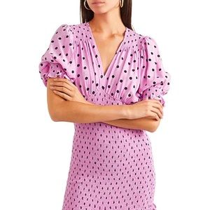 Faithfull The Brand Pink Dot Mini Dress
